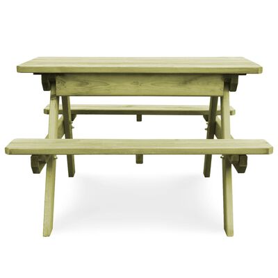 vidaXL Otroška piknik miza s klopmi 90x90x58 cm impregnirana borovina