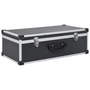 vidaXL CD kovček za 80 CD-jev iz aluminija ABS črn