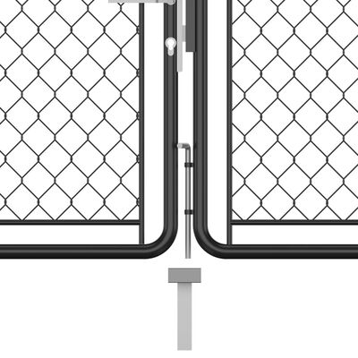 vidaXL Vrtna vrata jeklena 75x495 cm antracitna