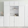 vidaXL Visoka omara bela 80x42,5x185 cm inženirski les