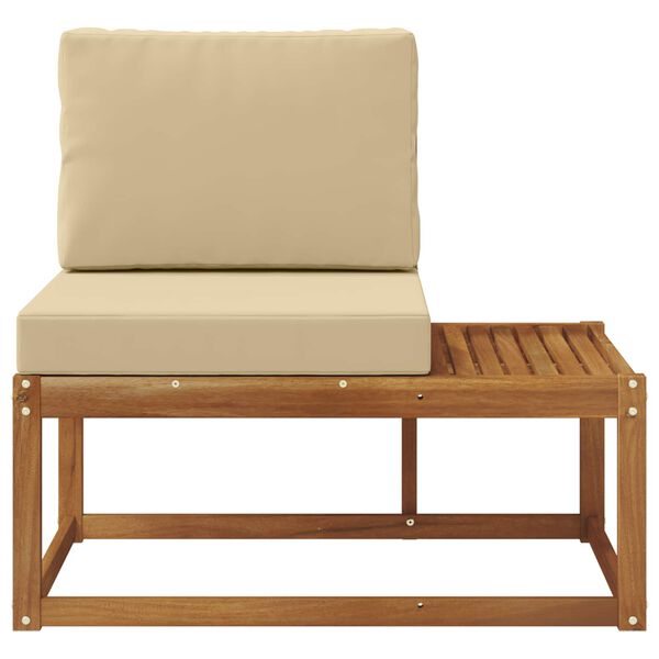 vidaXL Zunanji končni kavč Naravna 91 x 63 x 73 cm Masiven les akacije