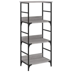 vidaXL Knjižna polica siva sonoma 50x33x117,5 cm inženirski les
