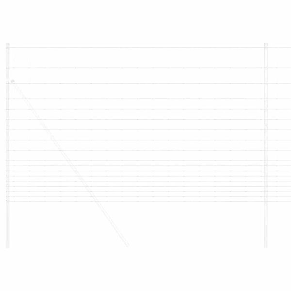 vidaXL Pašna ograja srebrna 25 x 1.5 m Pocinkano jeklo