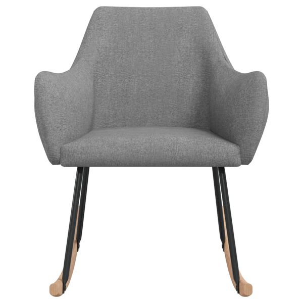 vidaXL Gugalni stol svetlo sivo blago