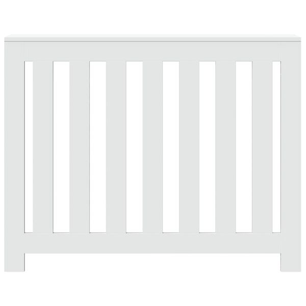 vidaXL Pokrov za radiator bel 104x20x82 cm inženirski les