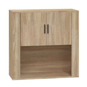 vidaXL Stenska omarica sonoma hrast 80x33x80 cm inženirski les
