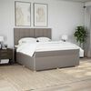vidaXL Box spring postelja z vzmetnico taupe 180x200 cm blago