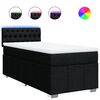 vidaXL Box spring postelja z vzmetnico črna 100x200 cm blago