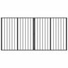 vidaXL Pasja vrata 2 pcs Črna 100 x 100 cm Cinkana jeklena