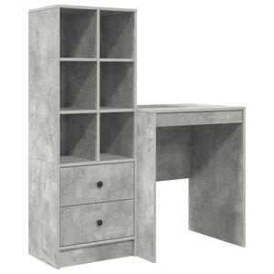 vidaXL Miza Betonsko siva 105,5 x 50 x 127 cm 2 kos