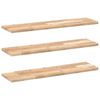 vidaXL Viseče police 3 kosi 80x20x2 cm neobdelan masiven les akacije