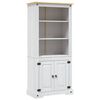 vidaXL Kredenca mehi&scaron;ka borovina Corona Range bela 80x40x170 cm