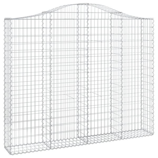 vidaXL Obokane gabion košare 12kosa 200x30x160/180 cm pocinkano železo