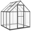 vidaXL Rastlinjak z okvirjem antracit 169x169x195 cm aluminij