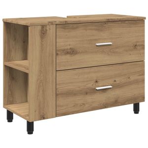 vidaXL Kopalni&scaron;ka enota Artisan hrast 80 x 35 x 60 cm Inženirski les