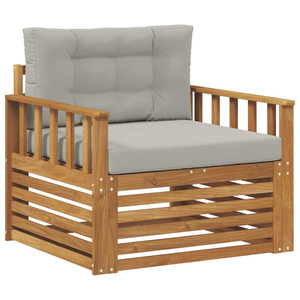 vidaXL Zunanja garnitura za sedenje Masivno akacijevo les in poliester