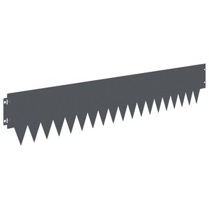 vidaXL Robovi trave 20 pcs 103 x 20 cm jeklo Antracit