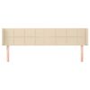 vidaXL Vzglavje z u&scaron;esi krem 163x16x78/88 cm blago