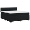 vidaXL Postelja boxspring z vzmetnico Črna 160 x 200 cm Blago
