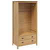 vidaXL Garderobna omara s predalom HILL Medeno rjava 84 x 50 x 170 cm