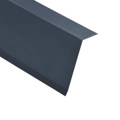 vidaXL Strešne obrobe L-oblike 5 kosov aluminij antracitne 170 cm