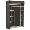 vidaXL Garderobna omara 110x40x170 cm sivo blago