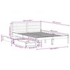vidaXL Posteljni okvir brez vzmetnice 120x190 cm trdna borovina