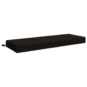 vidaXL Hrbtna blazina SOEST 100% poliester Črna 120 x 40 x 10 cm