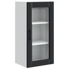 vidaXL Stenski stekleni omarica PORTO Črna 40 x 31 x 80 cm