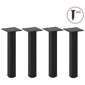 vidaXL Noge za klubsko mizico 4 kosi črne 30-32 cm jeklo
