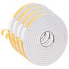 vidaXL Samolepilni pena trak 4 pcs Bela 20mm x 5m CR pena