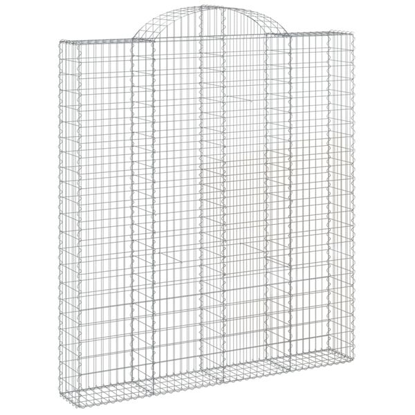 vidaXL Obokane gabion košare 4 kosi 200x30x220/240 cm pocinkano železo