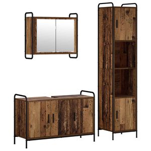 vidaXL Komplet omaric za kopalnico 3 kos Star les 40 x 36 x 181 cm