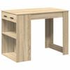 vidaXL Pisalna miza s predalom in polico sonoma hrast 102x62x77,5 cm