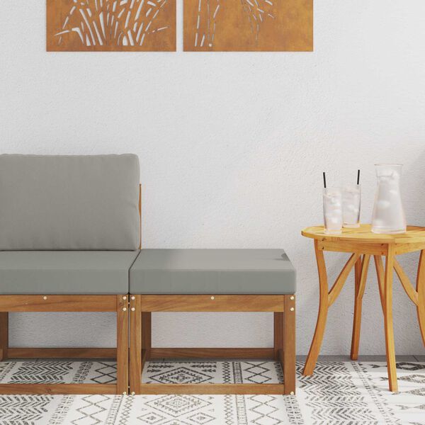 vidaXL Zunanji puf Masiven les akacije Naravna