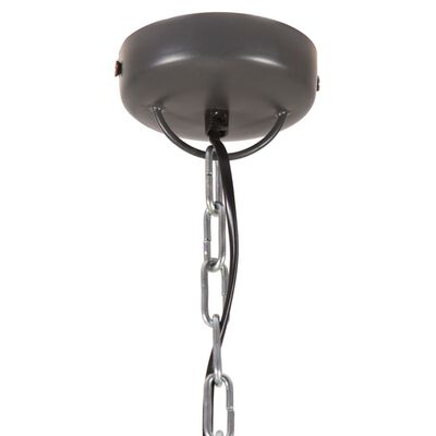 vidaXL Industrijska viseča svetilka sivo železo in trden les 26 cm E27