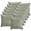 vidaXL Prevleka za blazino 12 kos HOUTEN Zelena 40 x 40 cm