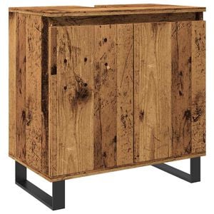 vidaXL Kopalni&scaron;ka omarica starinski les 58x33x60 cm inženirski les