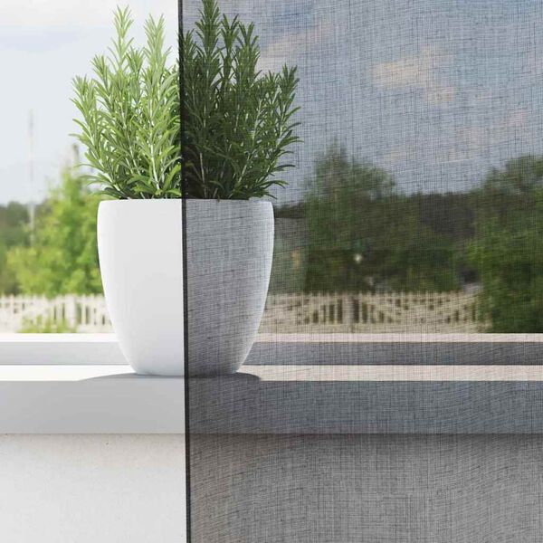 vidaXL Voile zavese z rod žepi 2 kosa črna