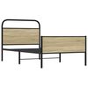 vidaXL Posteljni okvir brez vzmetnice 107x203 cm sonoma inž. les