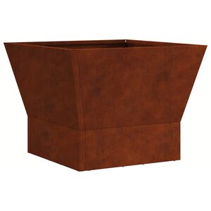 vidaXL Kamin za ogenj Rjav 40 x 40 x 35 cm Vremensko odporno jeklo