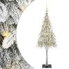 vidaXL Božično drevo med 150 LED z stojalom Bela 120 cm PE in jeklo
