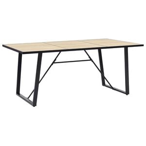 vidaXL Jedilna miza barva hrasta 200x100x75 cm mediapan