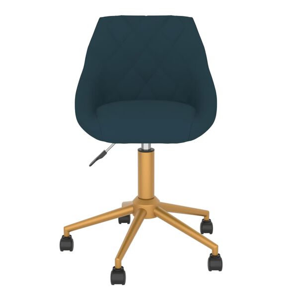 vidaXL Vrtljivi jedilni stoli 4 kosi moder žamet