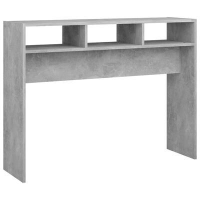vidaXL Konzolna mizica betonsko siva 105x30x80 cm iverna plošča