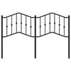 vidaXL Kovinsko nadomestno vzglavje črno 135 cm