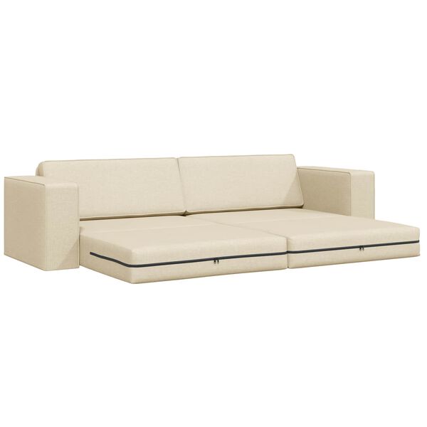 vidaXL Sofa postelja 200cm krema blago