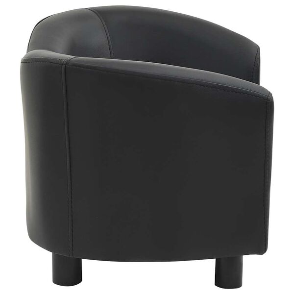 vidaXL Pasji kavč črn 67x41x39 cm umetno usnje