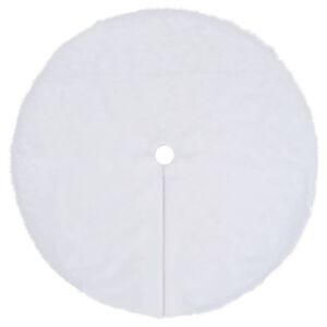 vidaXL Božično krilo belo 90 cm umetno krzno