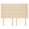 vidaXL Vzglavje z u&scaron;esi krem 147x23x118/128 cm blago